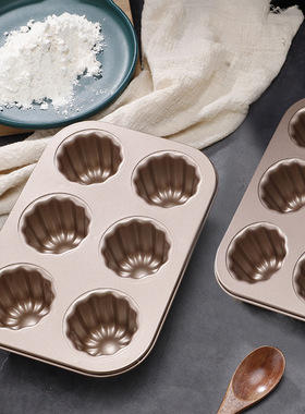 Gold mini 12 hole Keluli non stick cake mold不粘蛋糕模具