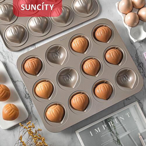 12 hole chestnut cake mold creative cake baking tray蛋糕烤盘