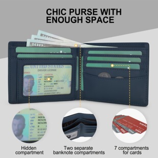 Japanese style high-capacity leather wallet and zero wallet