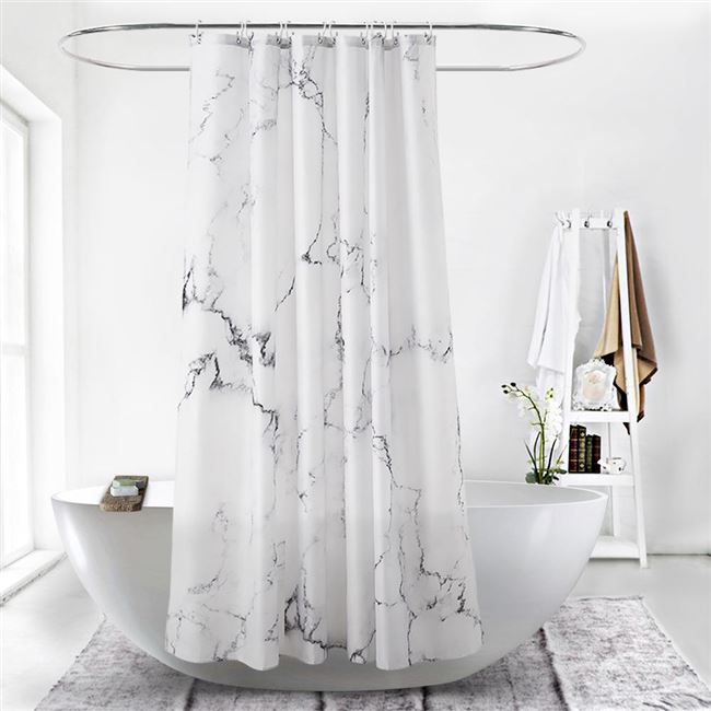 2024 B10Creative marble Waterproof polyester shower curtain-封面