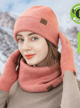 Knitted fleece touch screen gloves outdoor warm suit触屏手套