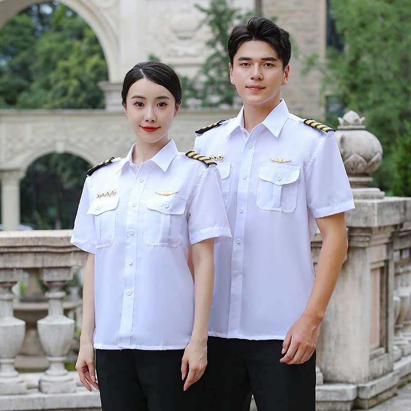 爆款保安服短袖衬衣保安工作服夏季白色衬衫男物业衣服小区保安