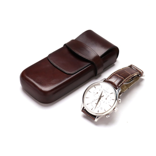 真皮旅行手表盒高端收纳盒单只随身手表包便携式植鞣牛皮手工定制