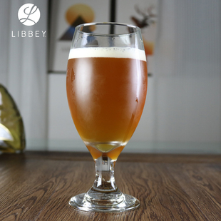利比世涛啤酒杯露珠多用高脚杯商用杯子酒店餐厅果汁杯饭店水杯子