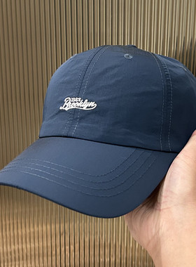 新款蓝色速干字母刺绣棒球帽男女夏季防晒遮阳鸭舌帽显脸小运动帽