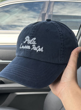 帽子女明星同款藏蓝色软顶棒球帽情侣同款显脸小春秋季鸭舌帽男