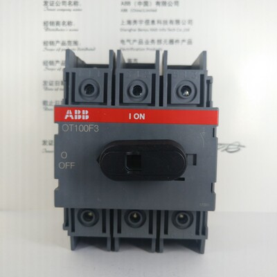 ABB隔离开关 OT100F3 三极-底板及DIN导轨安装 100A