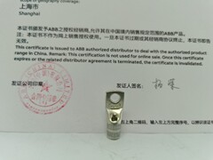 原装ABB塑壳冷压端子 铜鼻子 25M6-NT适用T2/XT2 70-80A 25平方