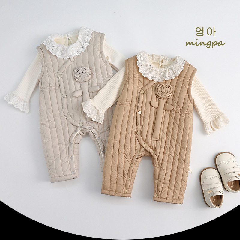 婴儿衣服套装秋冬装宝宝连体衣加绒夹棉外出哈衣背带裤分体两件套,童装/婴儿装/亲子装,套装,淘宝优惠券,粉丝福利购,淘宝优惠卷