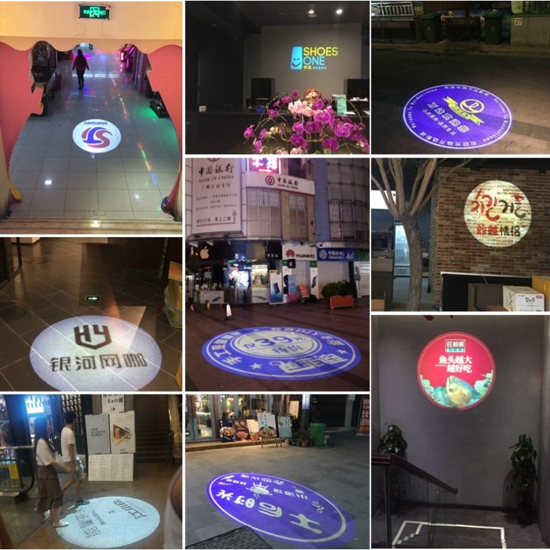 广告灯投影灯旋转文字LED地面射灯图案门头招牌logo投射灯定制做