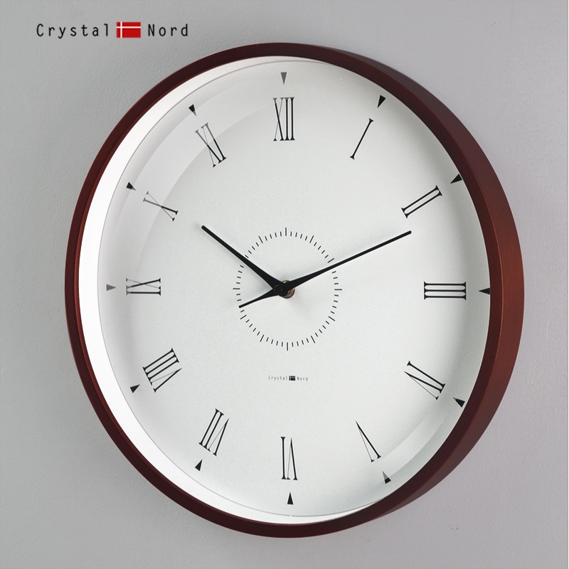 新中式风实木静音挂钟客厅家用