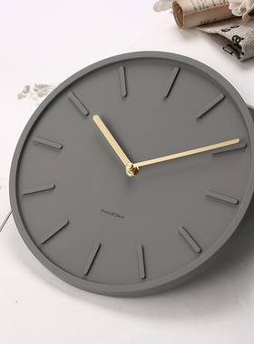 Crystal Nord工业风灰色摇摆挂钟简约现代家用静音时尚创意挂表