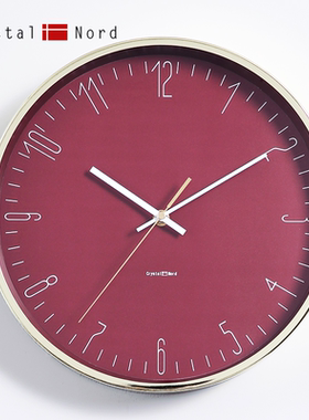 Crystal Nord 红绿蓝色数字挂钟客厅卧室静音时钟北欧简约风挂表