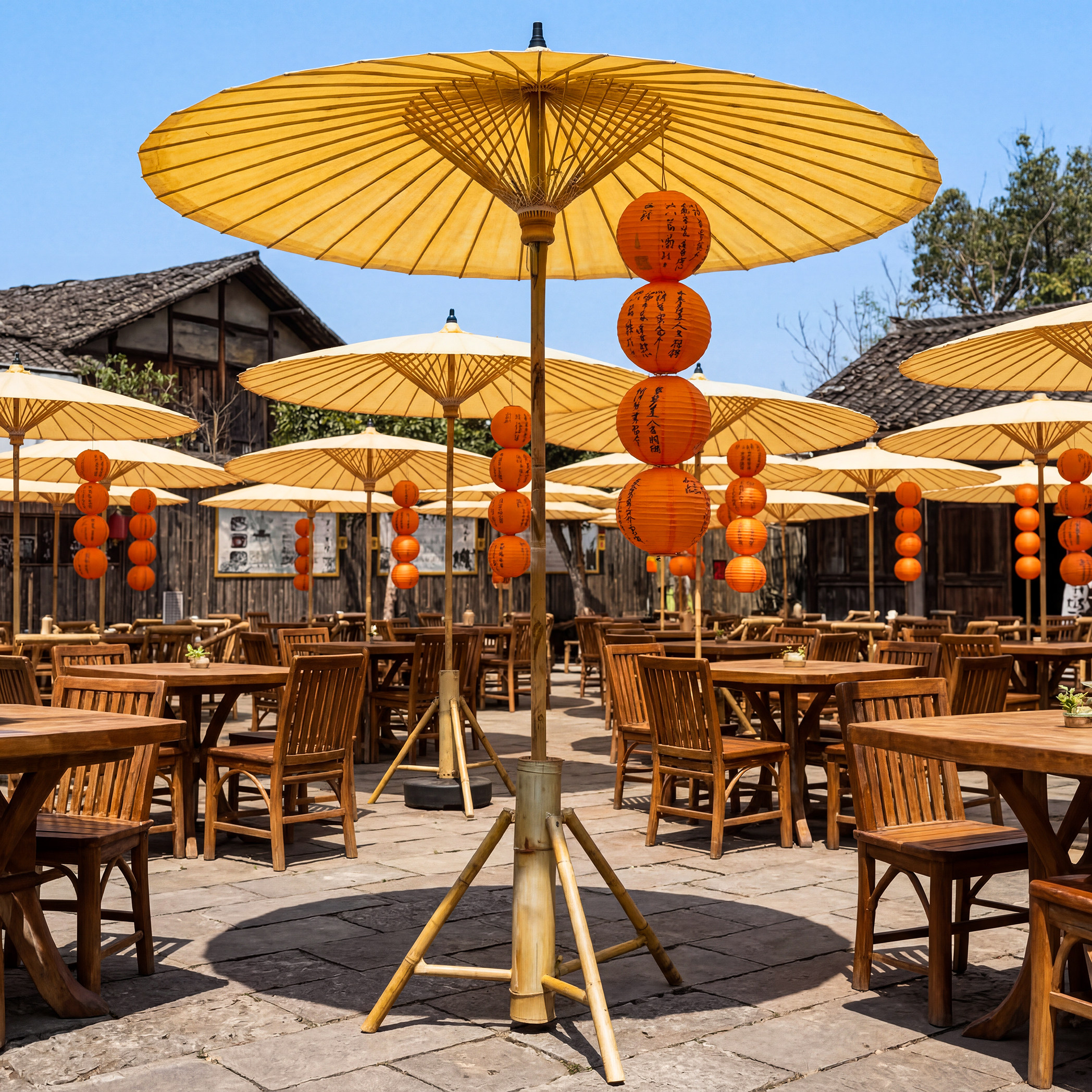 遮阳伞户外庭院花园院子图片