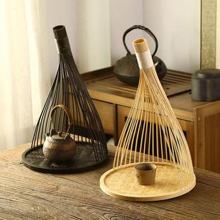 竹制品 竹编花器复古简约瓜子花生竹果盘 茶室装饰摆件工艺伴手礼