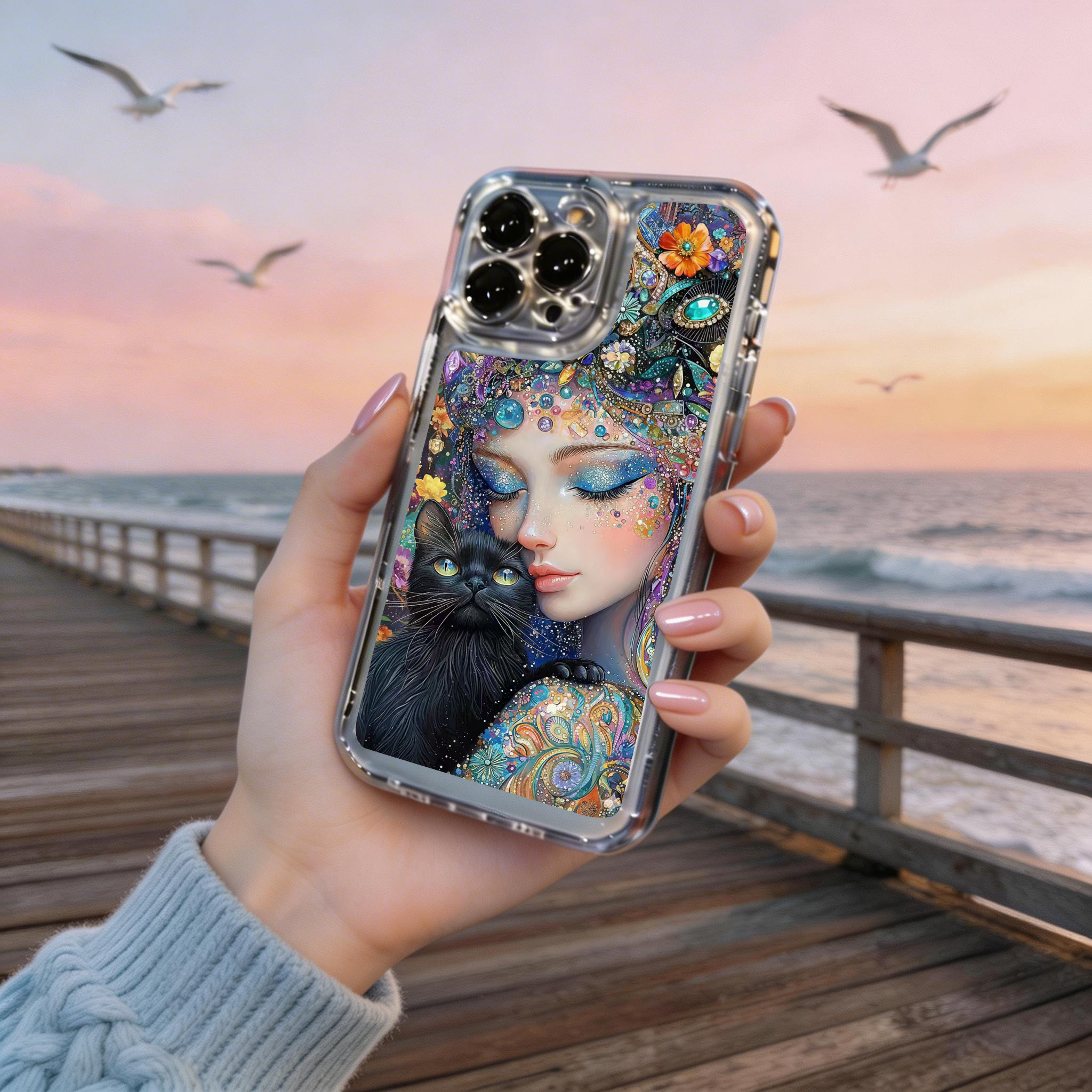 透明苹果系列加厚3D动态手机壳适用苹果16pro防摔iphone17promax全包14