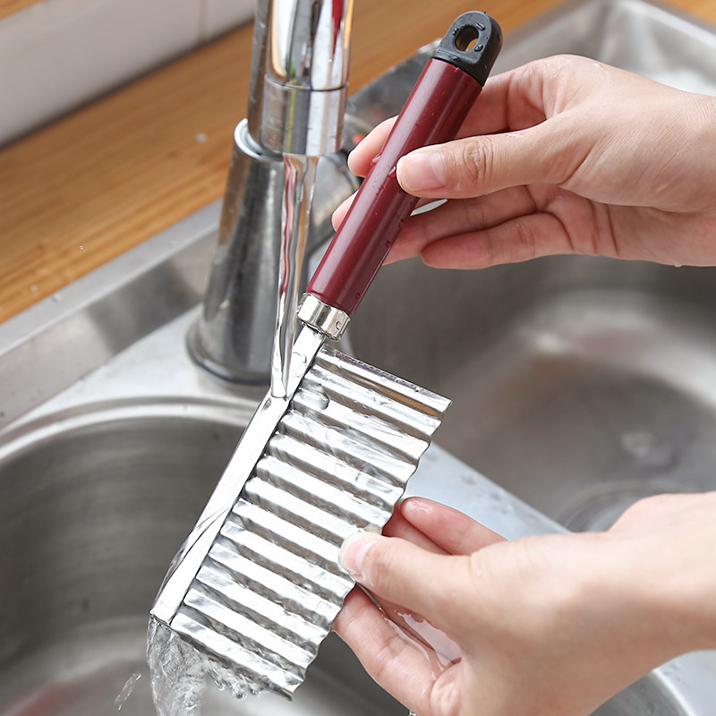 薯条神器不锈钢波浪土豆切刀波纹薯格刀土豆切片器家用花式切菜器