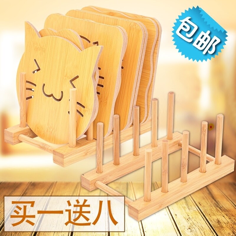 木质碗筷隔热垫餐具置物架