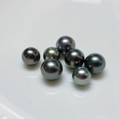 天然海水 大溪地黑珍珠  裸珠 散珠 颗粒珠 可定制款式