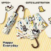 雨伞女加大晴雨两用防风卡通可爱学生全自动便携遮阳太阳伞高颜值