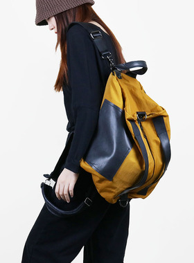 三用女背包多功能斜挎尼龙女包小众原创休闲大容量轻便健身双肩包