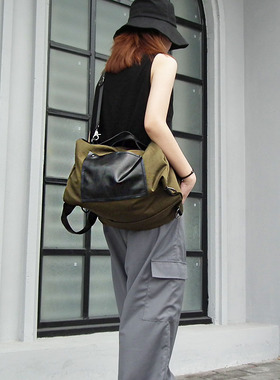 轻便牛津布双肩包2024年新款时尚潮流休闲斜挎包三用女背包多功能