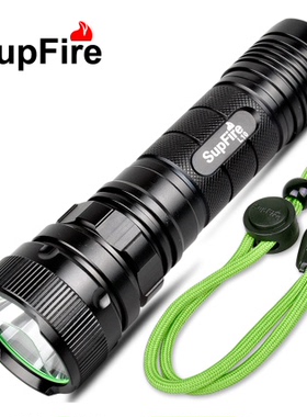 正品SupFire神火L10强光手电筒26650可充电防水LED户外灯L2远射王
