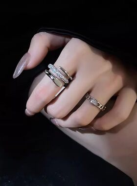 法国【设计师】Glicka 两件套轻奢小众设计开口高级感戒指女