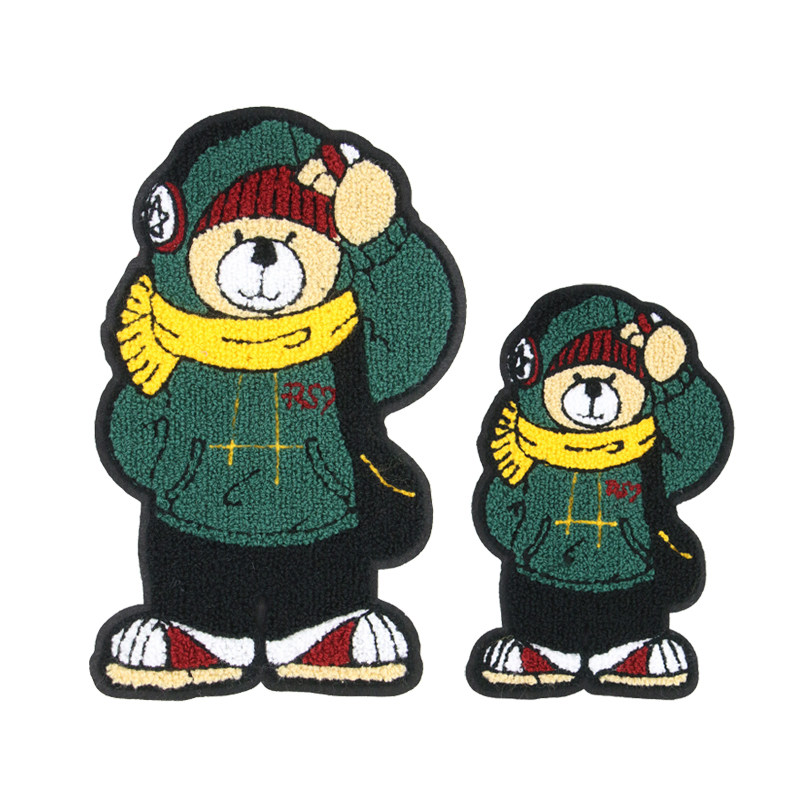 大号衣服补丁贴布贴diy毛衣贴手缝潮酷熊衣贴背贴包贴时尚装饰贴