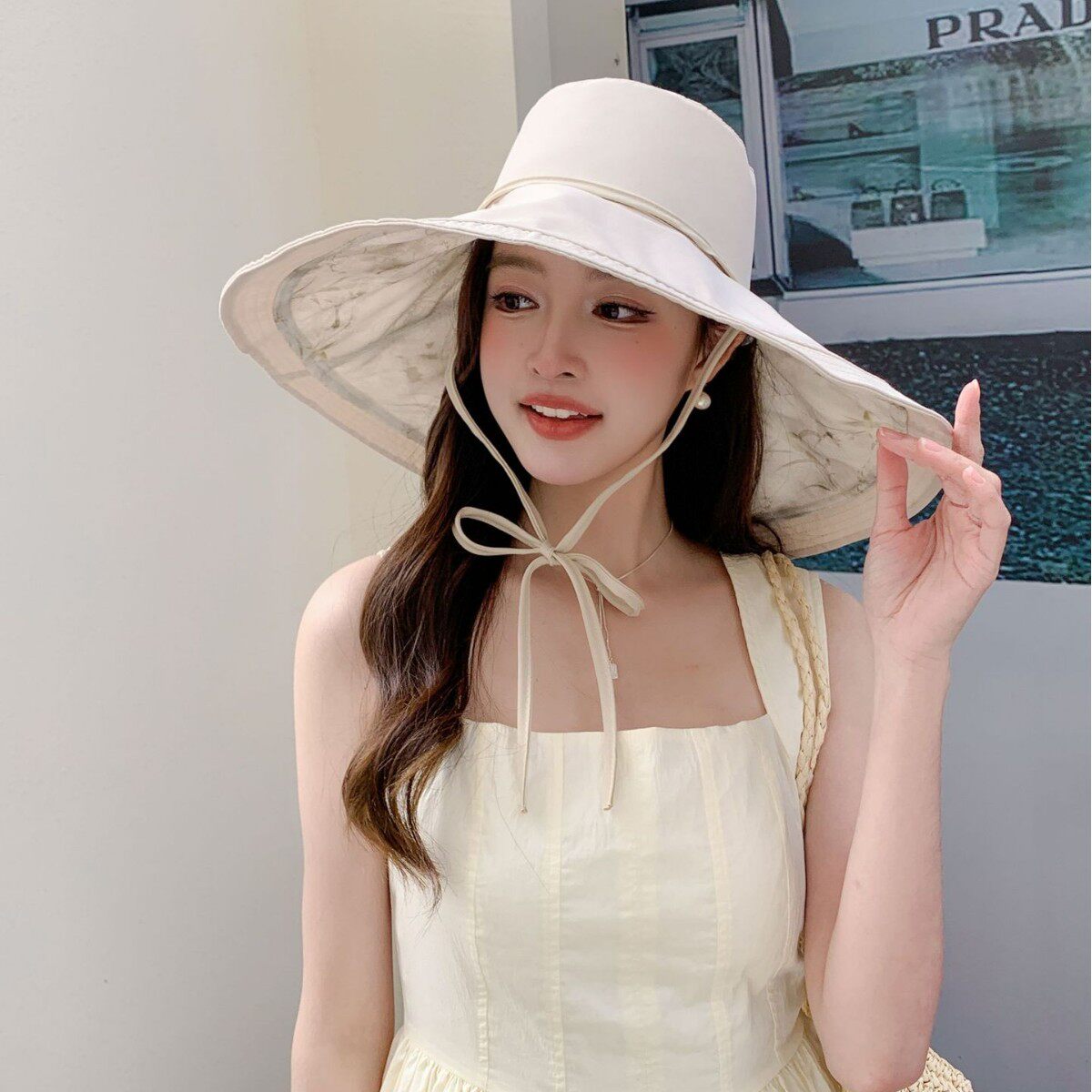网红双面渔夫帽女夏季韩版遮脸大帽檐遮阳帽防晒防紫外线太阳帽子