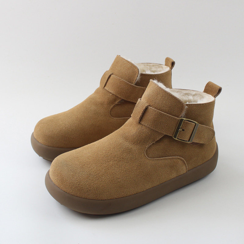 蚁团 羊皮毛一体~真羊毛雪地靴女冬季加绒大圆头防滑魔术贴棉鞋女,女鞋,时尚雪地靴,淘宝优惠券,粉丝福利购,淘宝优惠卷