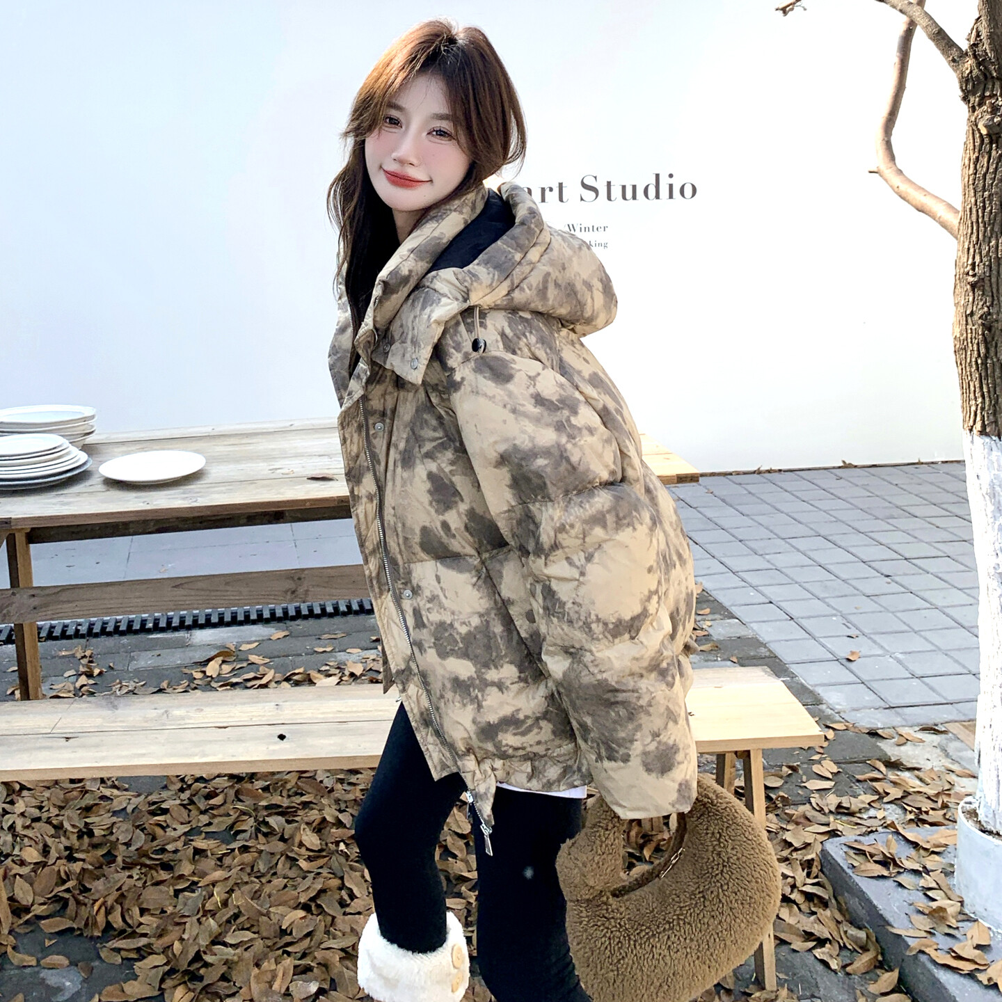 【首发现货】印花新标90白鸭绒短款羽绒服D875 P335K488