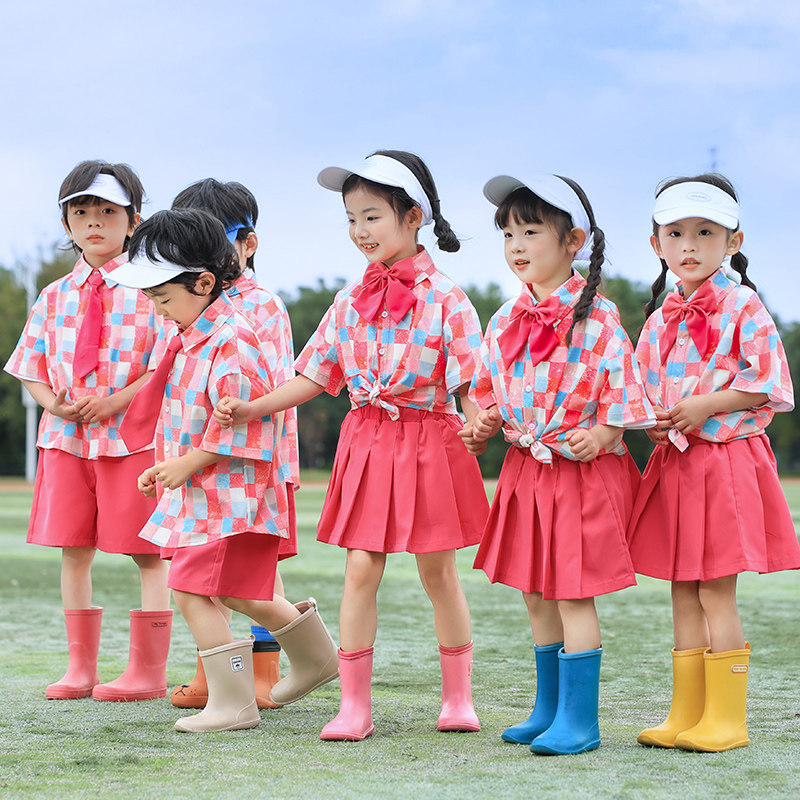 六一儿童节幼儿园可爱卡通合唱班服表演服小学生运动会啦啦队队服