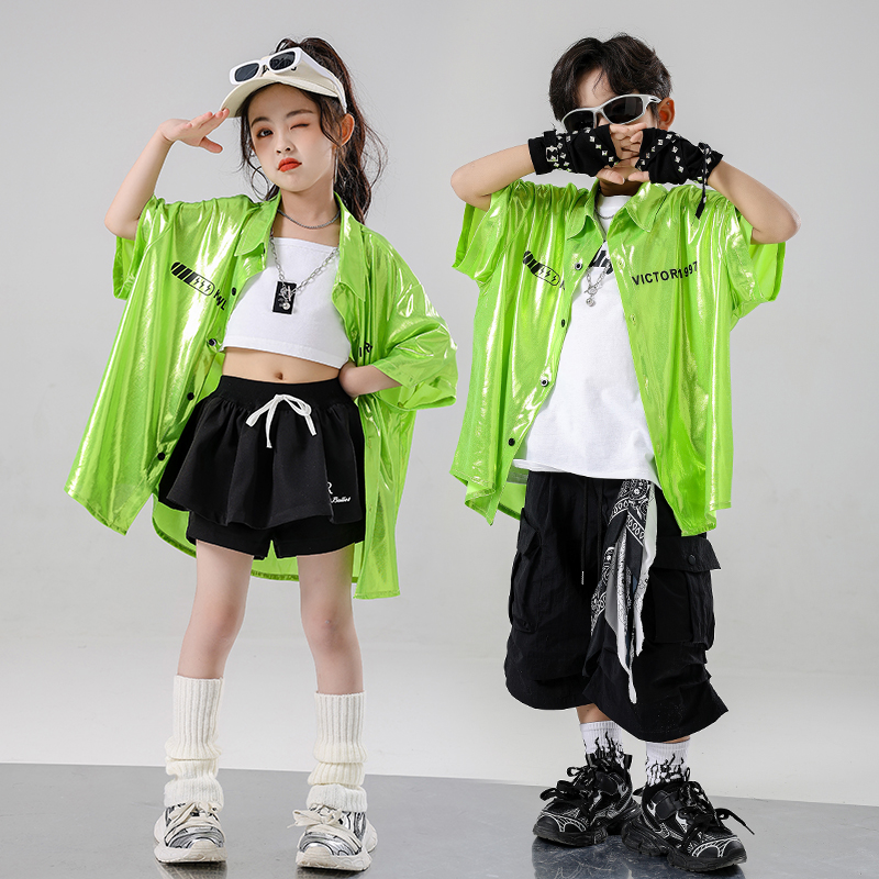 爵士舞女童韩版hiphop演出服装
