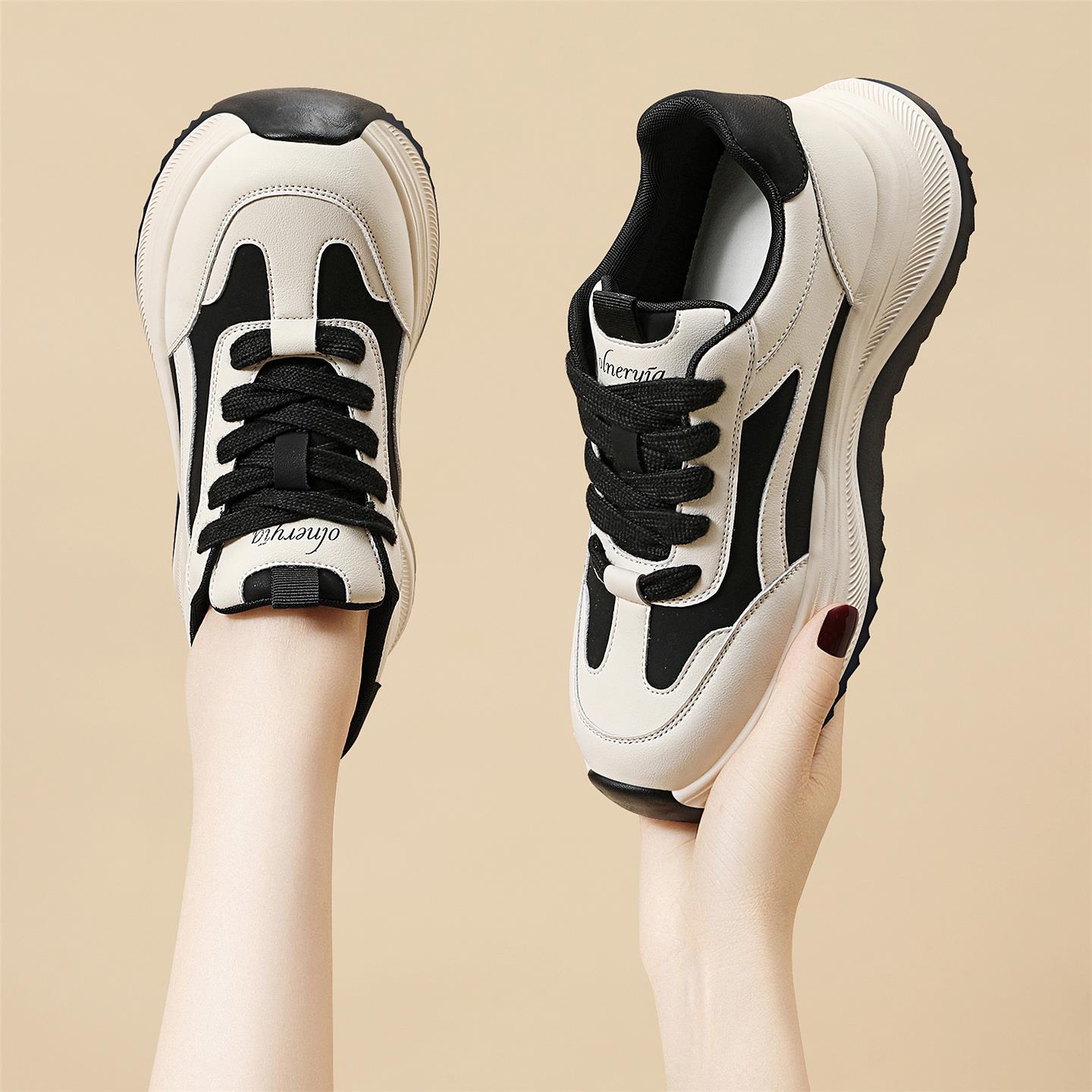 真皮老爹鞋女款2025新款