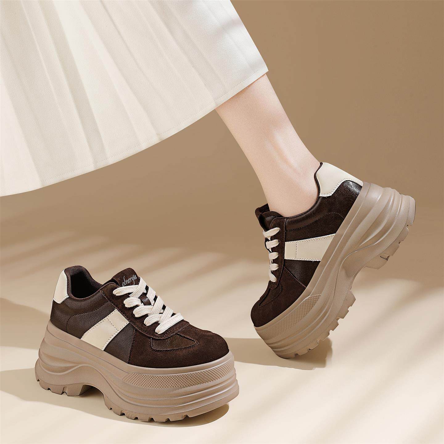 金丝兔品牌女鞋2025新款秋季女鞋厚底休闲鞋女士防滑轻便运动鞋