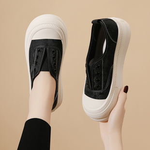 夏季新品乐福鞋女鞋新款春季黑色高级感软底平底英伦休闲网面单鞋
