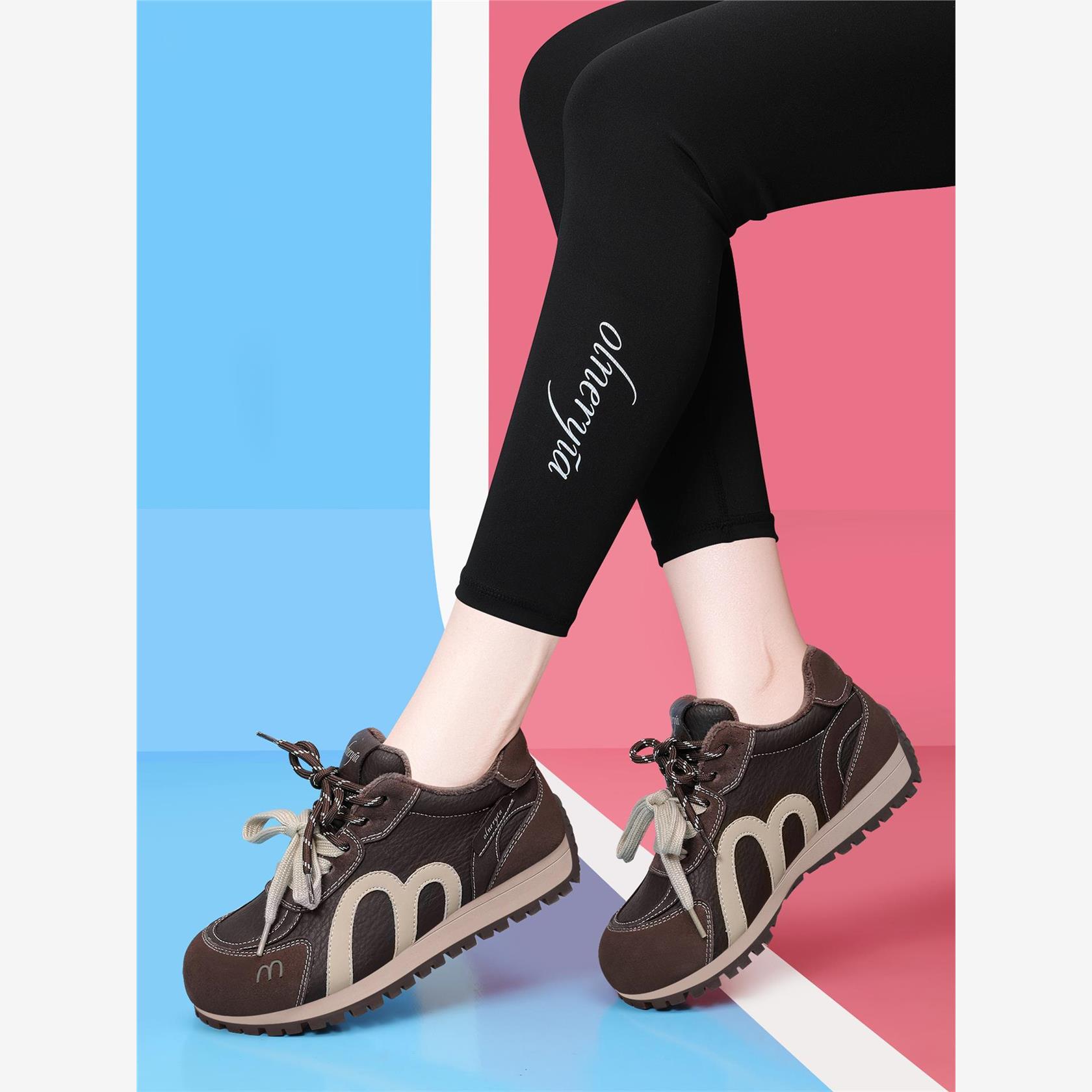 潮鞋棕色复古德训鞋女202