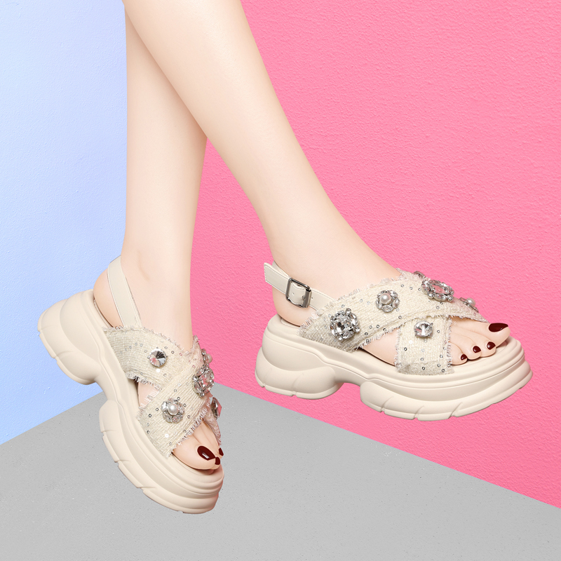 欧货罗马编织凉鞋女2025