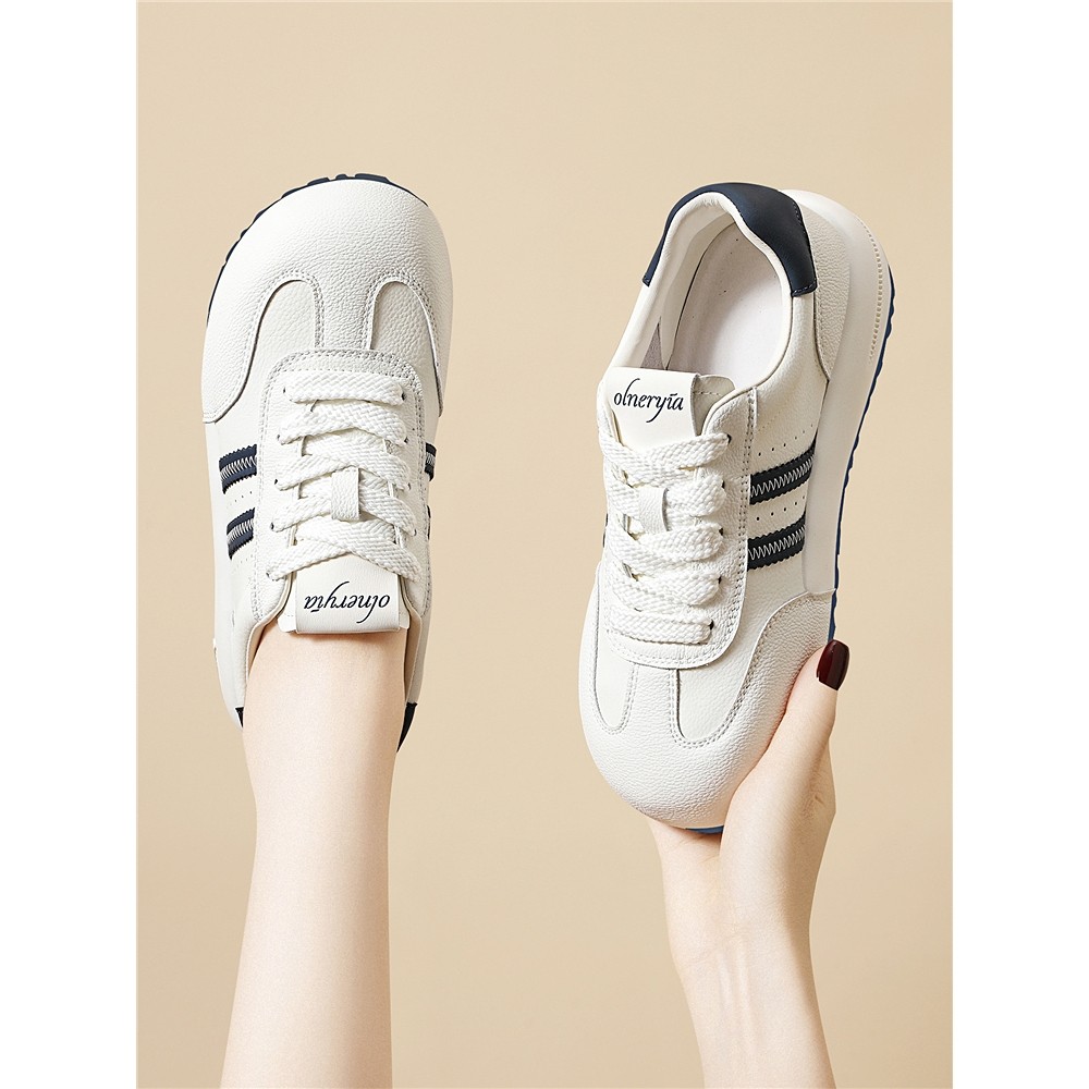 品牌板鞋女款2025新款春秋厚底软底不累脚旅游运动休闲小白鞋百搭