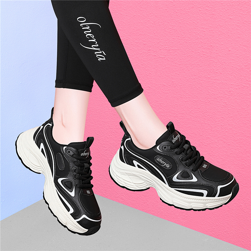 真皮老爹鞋女款2025年秋