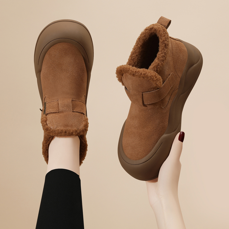 真皮高帮鞋女2025秋冬新