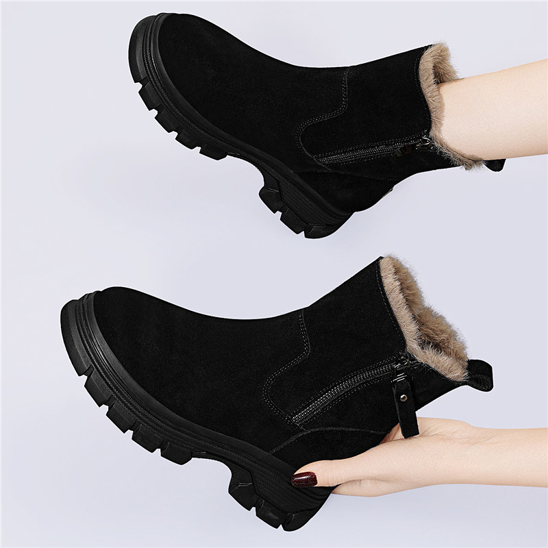 皮毛一体雪地靴女2025年