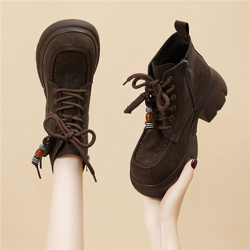 真皮马丁靴女2025新款秋