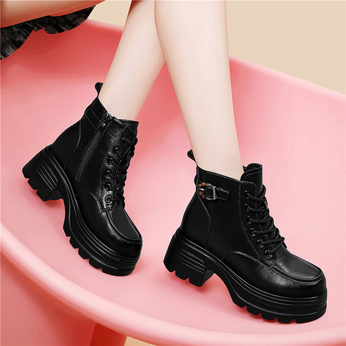 真皮马丁靴女鞋2025新款