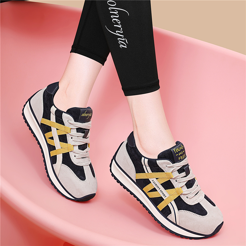 真皮巨好看厚底德训鞋女2