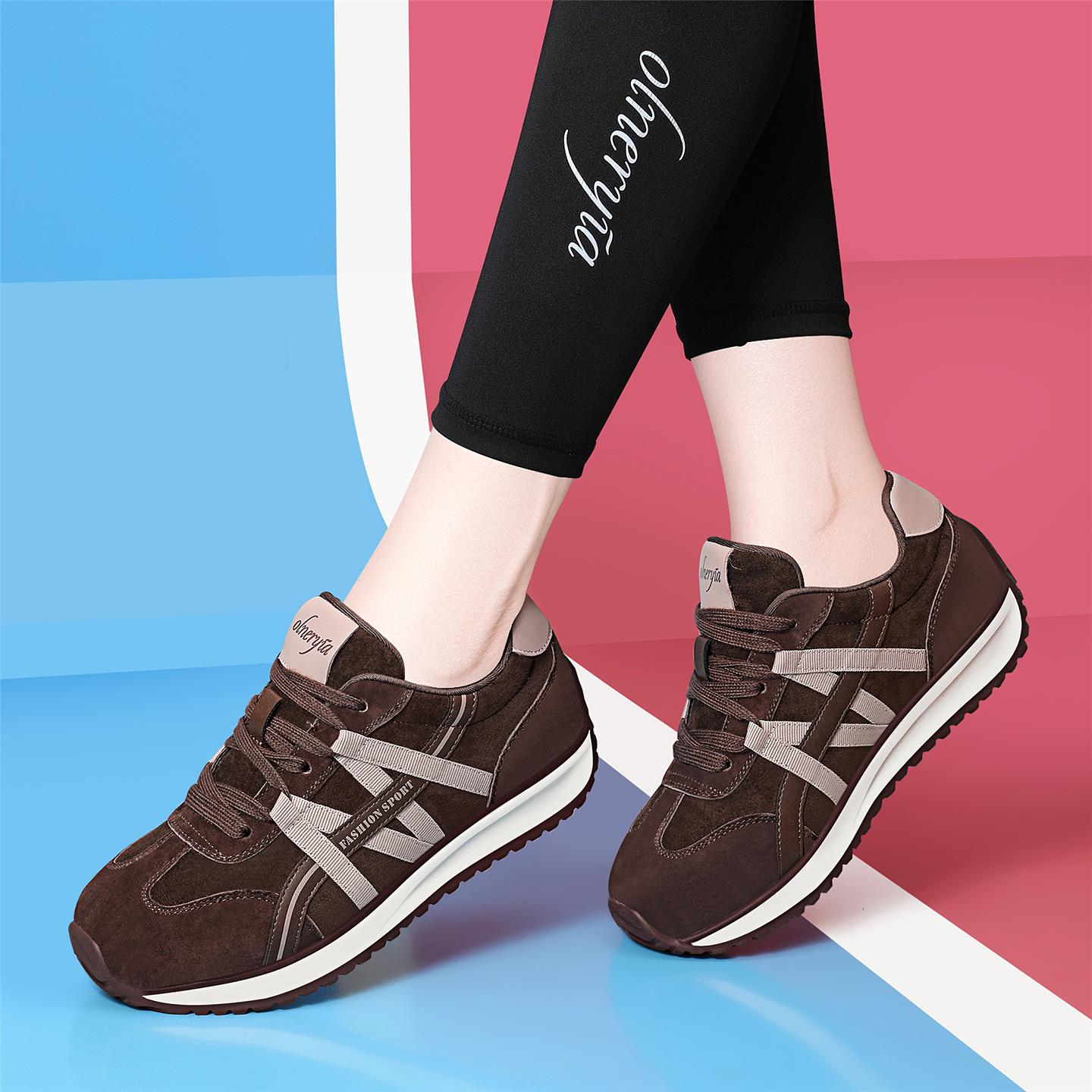 真皮百搭娃娃头网面德训