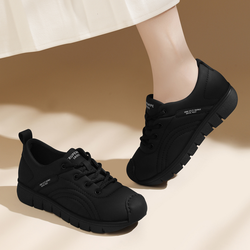 黑色跑步鞋女款2025春秋