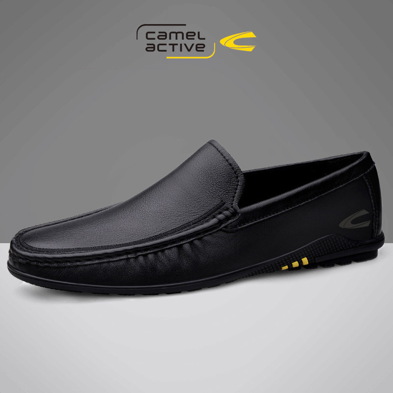 德国骆驼动感男鞋秋季真皮豆豆鞋商务休闲皮鞋懒人驾车鞋软皮软底,流行男鞋,单鞋,淘宝优惠券,粉丝福利购,淘宝优惠卷