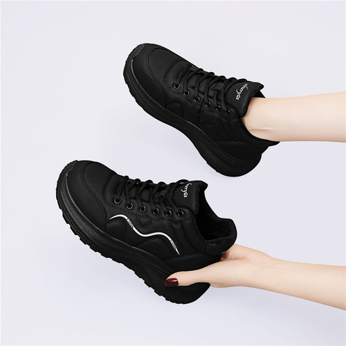 厚底老爹鞋女2025新款黑